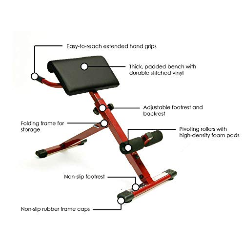 Stamina X Hyperextension Bench - Adjustable Roman Chair