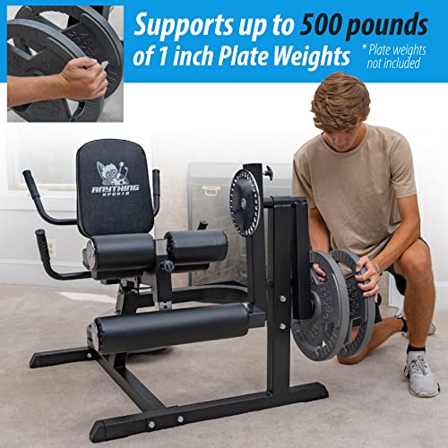Adjustable Leg Extension and Curl Machine - Heavy Duty