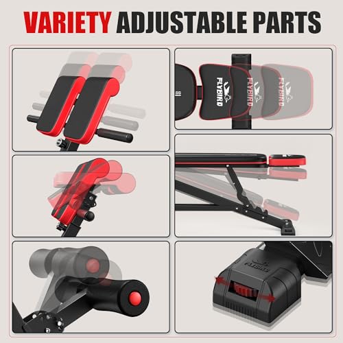 FLYBIRD 3 in 1 Workout Bench: Hyper Back Extension & Full Body!