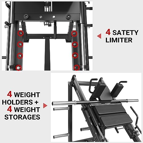 GMWD Leg Press Hack Squat Combo: 2000lb Weight Capacity