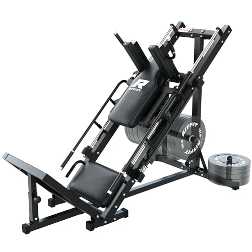 Adjustable Leg Press Hack Squat Machine with Weight Storage