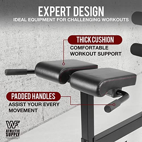 WF Athletic Supply Adjustable Hyperextension Ab Bench