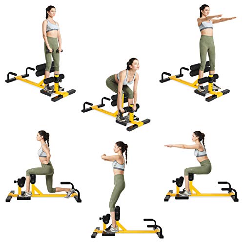 GYMAX 3-in-1 Sissy Squat Machine