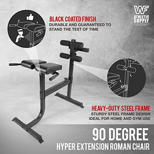 WF Athletic Supply Adjustable Hyperextension Ab Bench