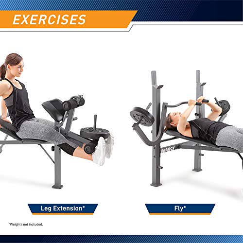 Multifunctional Marcy Weight Bench with Leg Developer & Butterfly