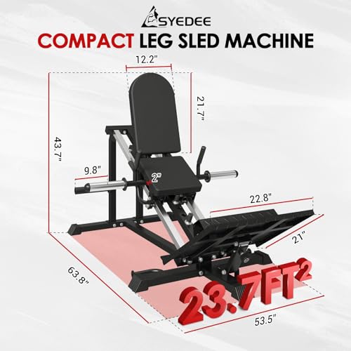 syedee Leg Press & Sled Machine, 900 LBS Capacity