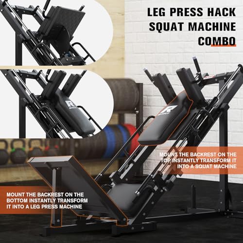 Adjustable Leg Press Hack Squat Machine with Weight Storage