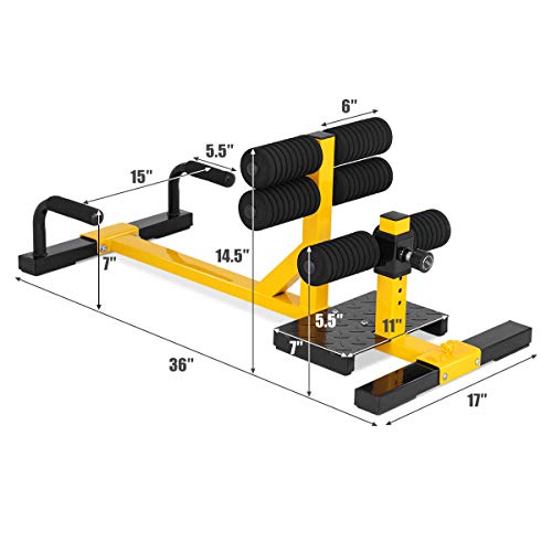 GYMAX 3-in-1 Sissy Squat Machine