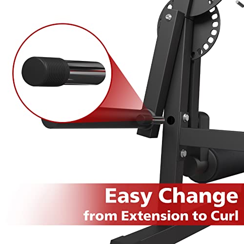 Adjustable Leg Extension & Curl Machine - Home Fitness