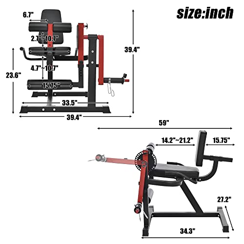 Merax Leg Extension and Leg Curl Machine