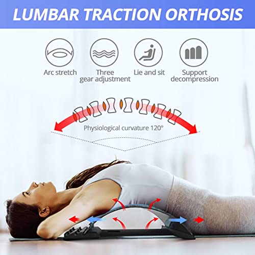 UUCOLOR Back Stretcher: Adjustable Spine Posture Massager (Blue)