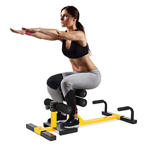 GYMAX 3-in-1 Sissy Squat Machine