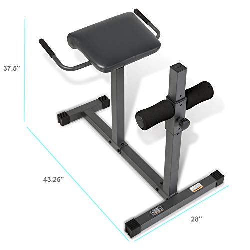 Adjustable Hyperextension Roman Chair for Home Fitness