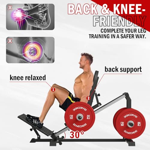syedee Leg Press & Sled Machine, 900 LBS Capacity