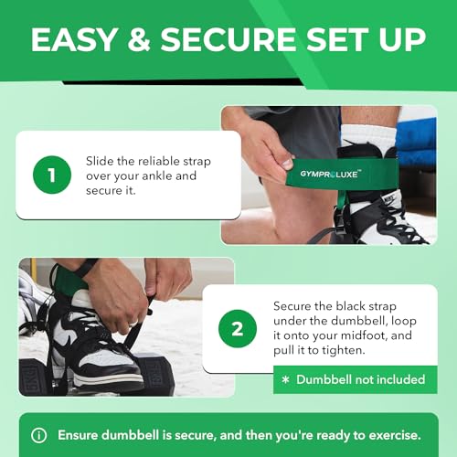 Gymproluxe Leg Weight Strap - Dumbbell Ankle Attachment