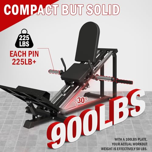 syedee Leg Press & Sled Machine, 900 LBS Capacity
