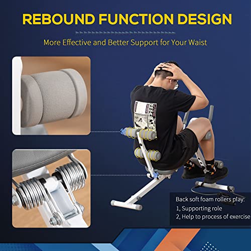 HOMCOM 2-IN-1 Ab Trainer with Adjustable LCD