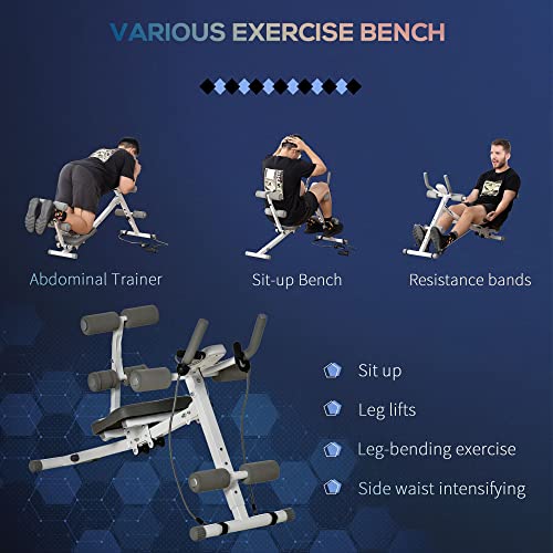 HOMCOM 2-IN-1 Ab Trainer with Adjustable LCD