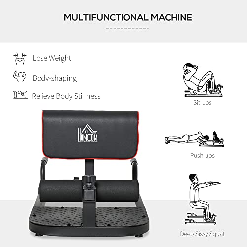 HOMCOM Sissy Squat Machine & Hip Thrust Bench