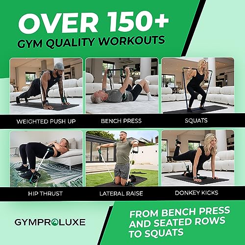 Gymproluxe All-in-one Resistance Bands Bar Set - 90KG