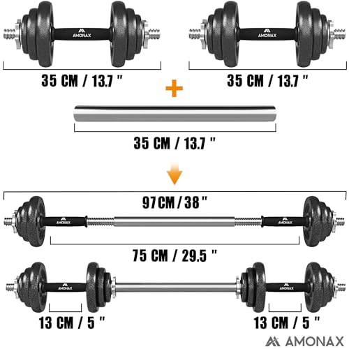 20kg Adjustable Cast Iron Dumbbell Set for Home Fitness