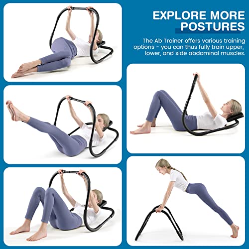 COSTWAY Ab Cruncher: Sit-Up Exercise Roller for Home Gym