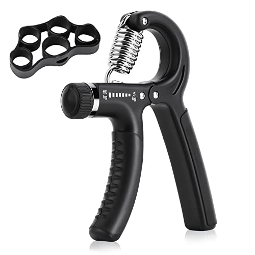 Adjustable Hand Grip Strengthener Kit, Powerful Finger Exerciser
