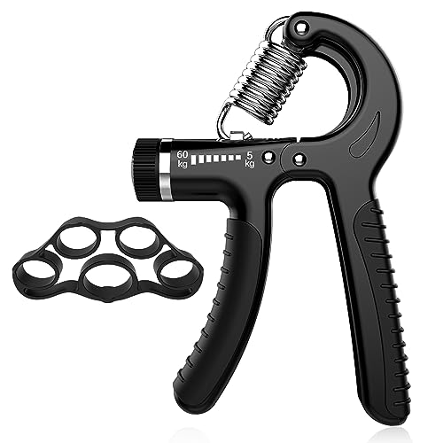 Adjustable Hand Grip Strengthener - 1 Pack, Black