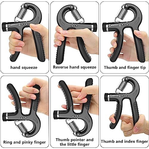 Adjustable Hand Grip Strengthener - 1 Pack, Black
