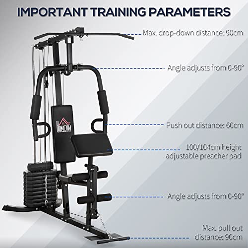 HOMCOM Multi Gym Machine for Full Body Strength Training