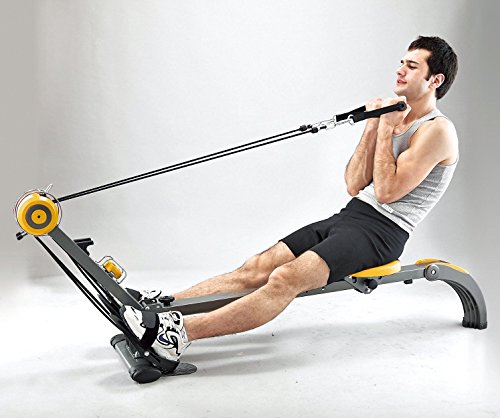 Adjustable Resistance Rower With Built-in Gym & DVD
