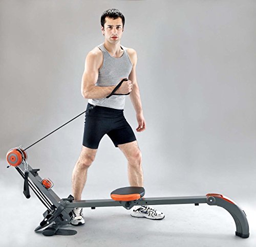 Adjustable Resistance Rower With Built-in Gym & DVD