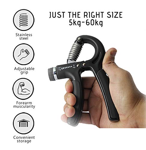 Hand Grips Strengthener: 5 Pack Forearm Workout Set