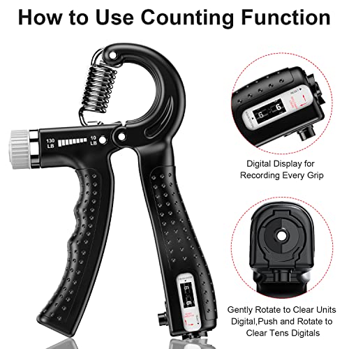 Adjustable Hand Grip Strengthener for Athletes - Black