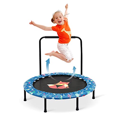 Foldable Kids Trampoline: Bungee Rebounder and Safety Cover