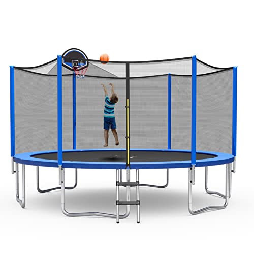 12FT/14FT Combo Bounce Trampoline with Safety Enclosure