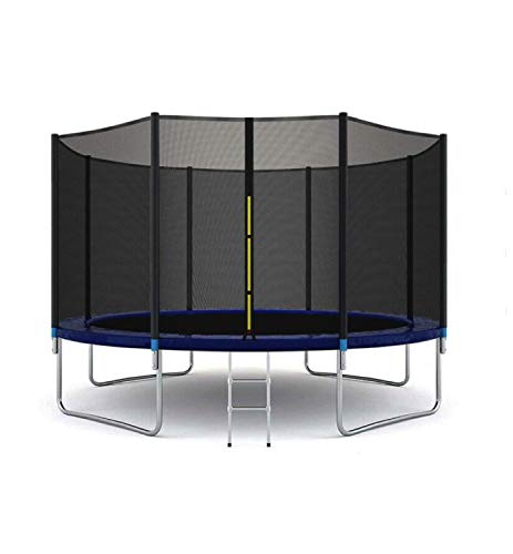 8FT Outdoor Trampoline with Safety Enclosure Net and Step Ladder