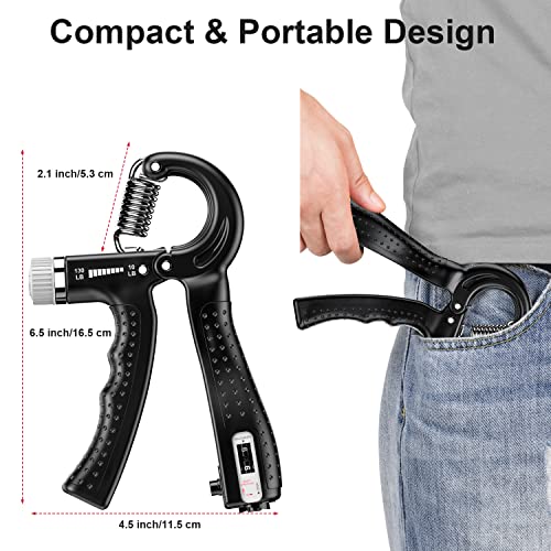 Adjustable Hand Grip Strengthener for Athletes - Black