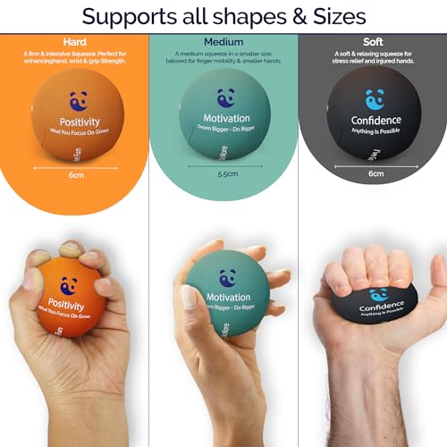 Adults' Tri-Density Stress Balls: Hand Therapy & Stress Relief