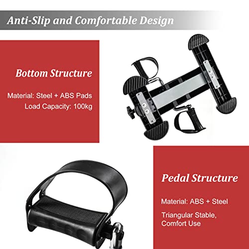 Adjustable Home Fitness Pedal Exerciser with LCD Display