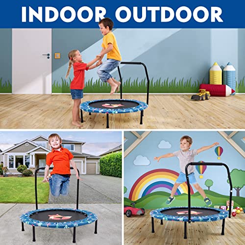 Foldable Kids Trampoline: Bungee Rebounder and Safety Cover