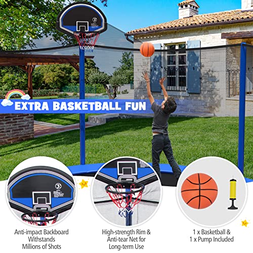 12FT/14FT Combo Bounce Trampoline with Safety Enclosure