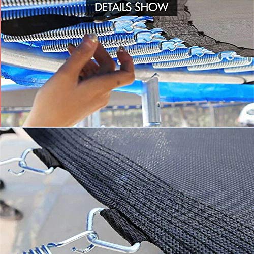 8FT Outdoor Trampoline with Safety Enclosure Net and Step Ladder