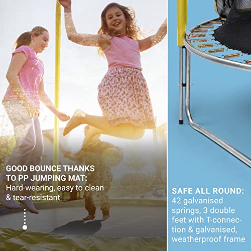 Kids Trampoline with Enclosure, Ladder, and UV-Resistant Mat