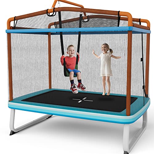 COSTWAY 3 in 1 Kids Trampoline with Swing