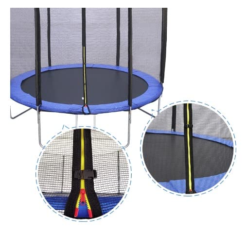 Blue Kids Trampoline with Safety Enclosure - PlayActive