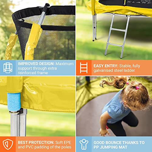 Kids Trampoline with Enclosure, Ladder, and UV-Resistant Mat