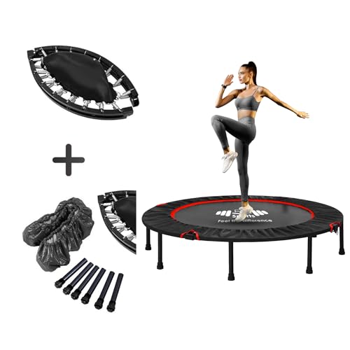 Adjustable Foldable Fitness Trampoline - 140kg Max Load