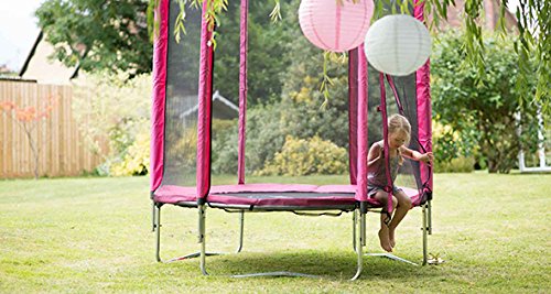6ft Pink Children's Trampoline with Enclosure - Plum