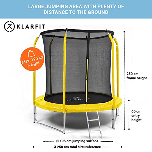 Kids Trampoline with Enclosure, Ladder, and UV-Resistant Mat